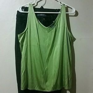 NWOT Eileen Fisher Silk & Spandex Green Tank Top